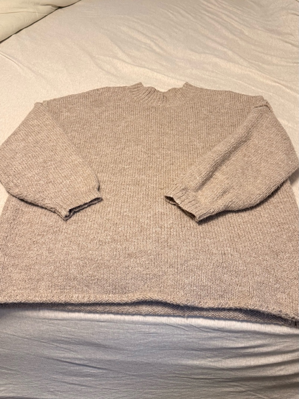 Woman's Neutral oversized Beige Knit Sweater
